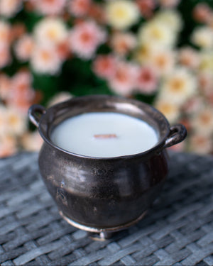 The Midnight Cauldron - Pottery Cauldron Candle