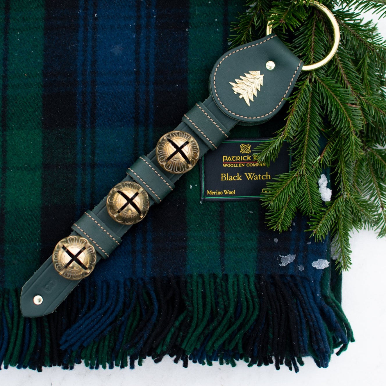 Fraser Fir Charm Sleigh Bell Strap