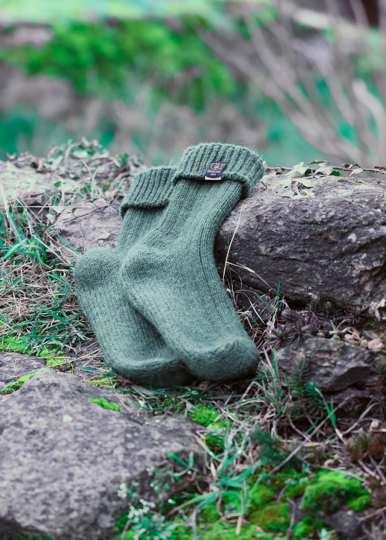 British Wool Boot Socks - Celtic Green