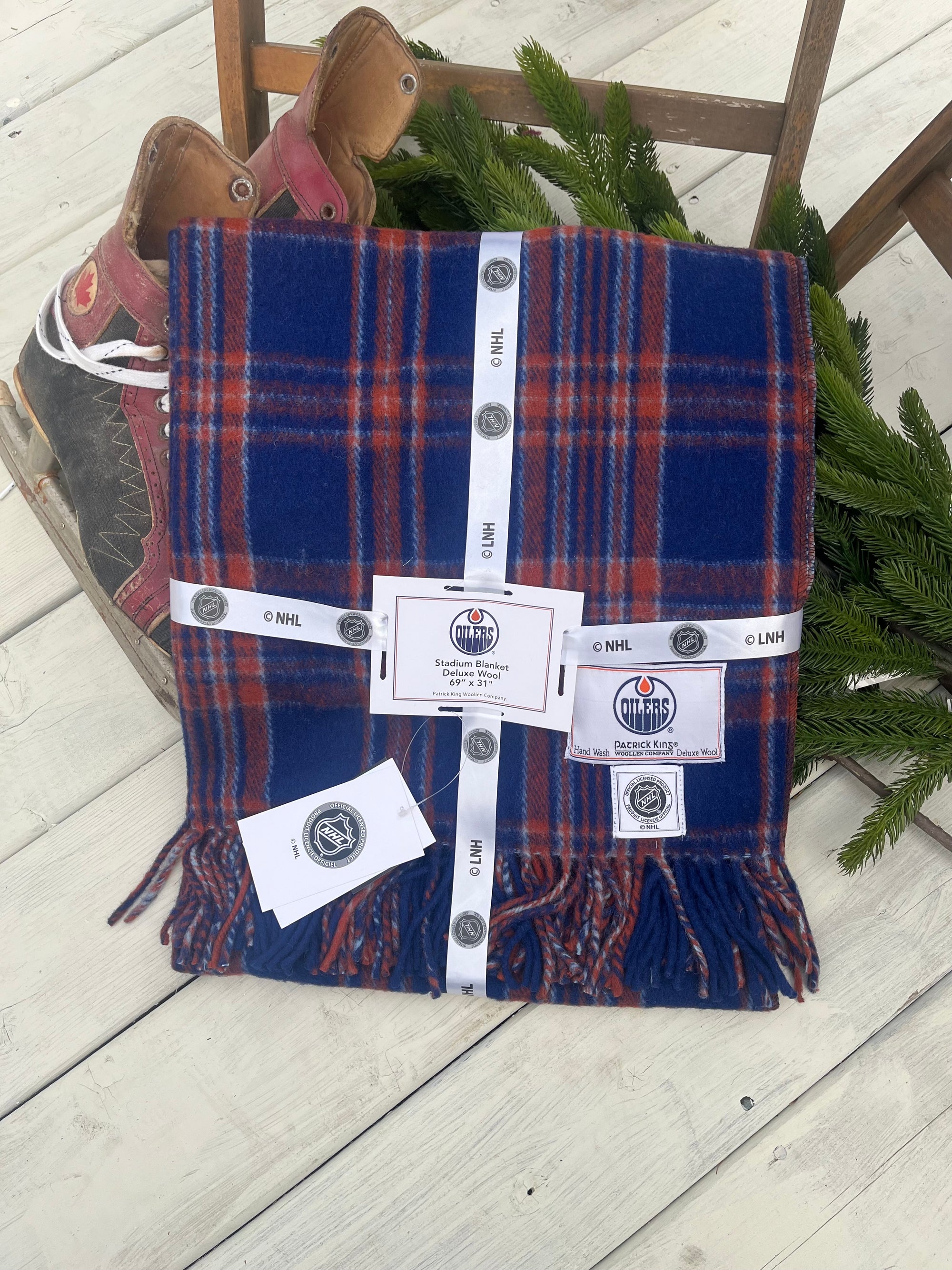 Edmonton Oilers NHL Tartan Blanket