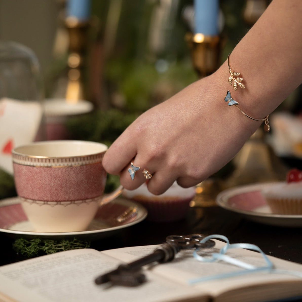 Blue Butterfly Bangle