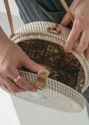 8" Bali Bag - White