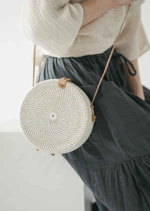 8" Bali Bag - White