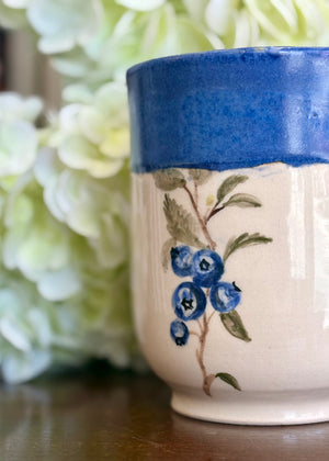 'Beautiful-in-Blue' Newfoundland Blueberry Pottery Mug
