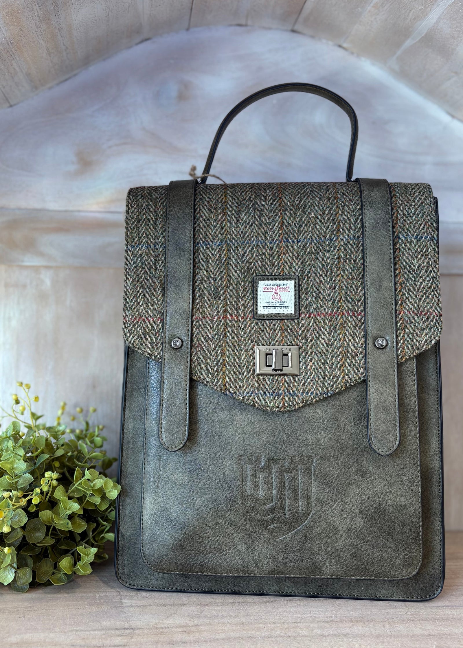 The Carloway Backpack - Chestnut Herringbone