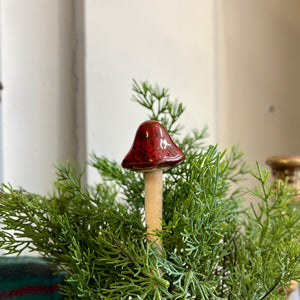 Ceramic Mushroom Garden Pick