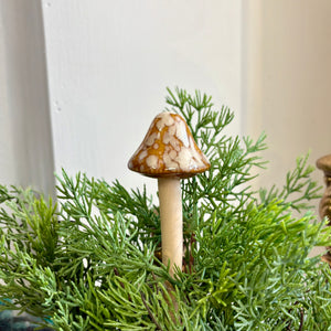 Ceramic Mushroom Garden Pick