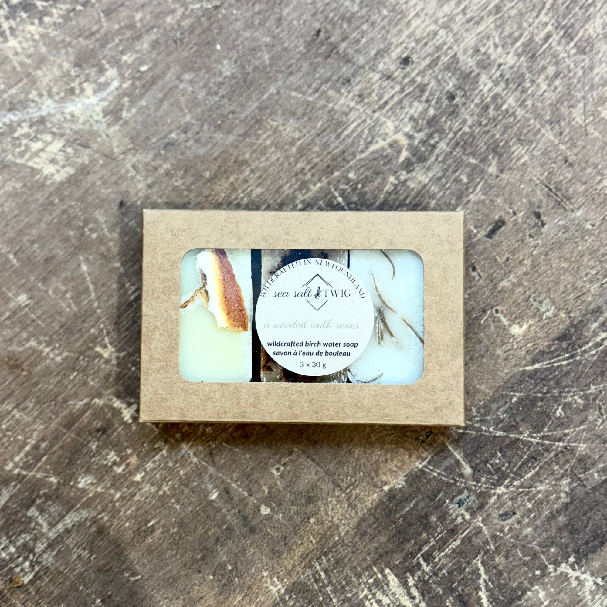 Sea Salt & Twig Infused Soap Set - Wooded Walk