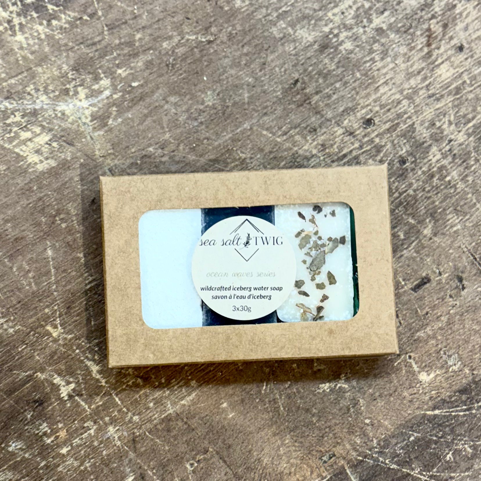 Sea Salt & Twig Infused Soap Set - Ocean Waves