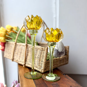 Sunny Yellow Flower Candle Holder