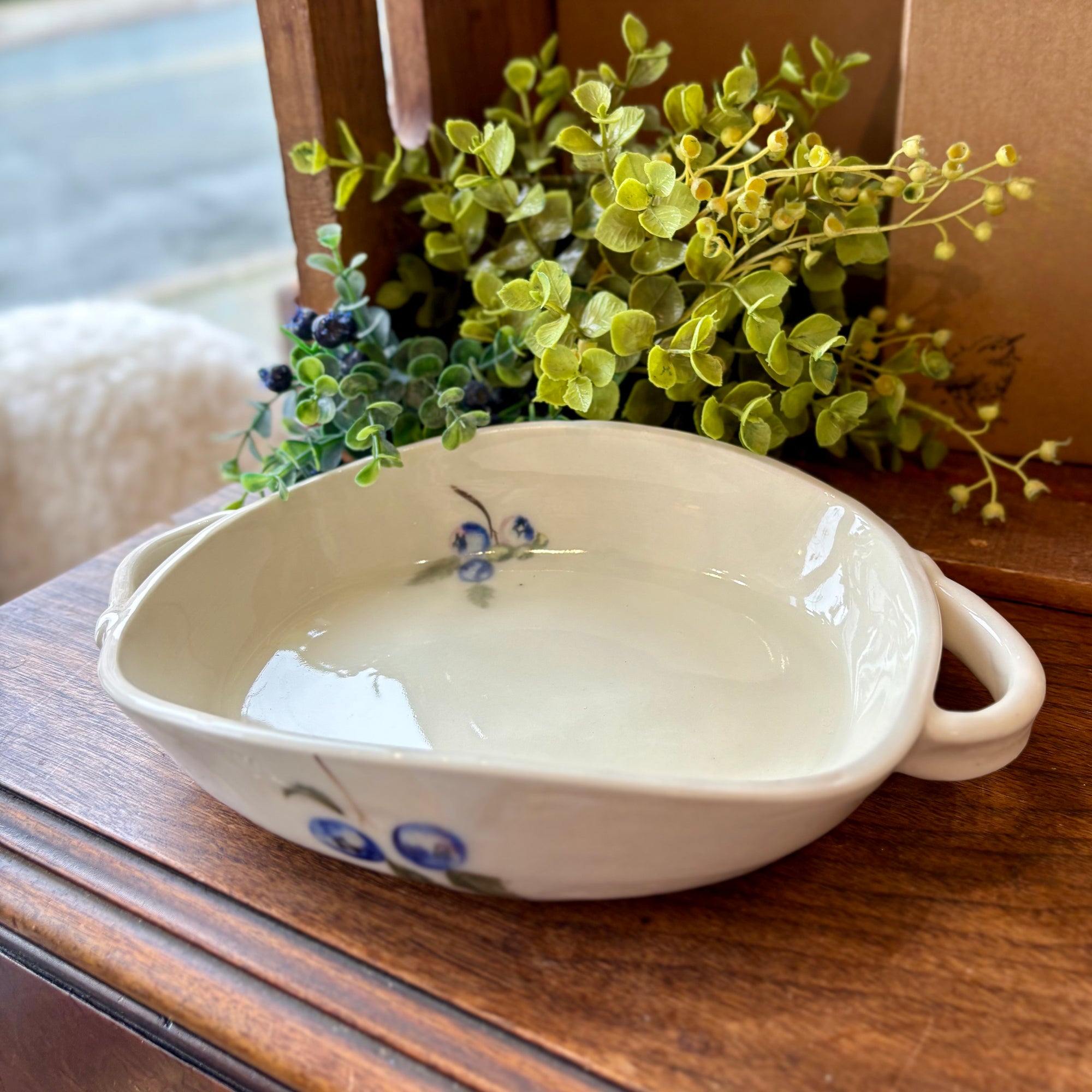 Porcelain Blueberry Platter