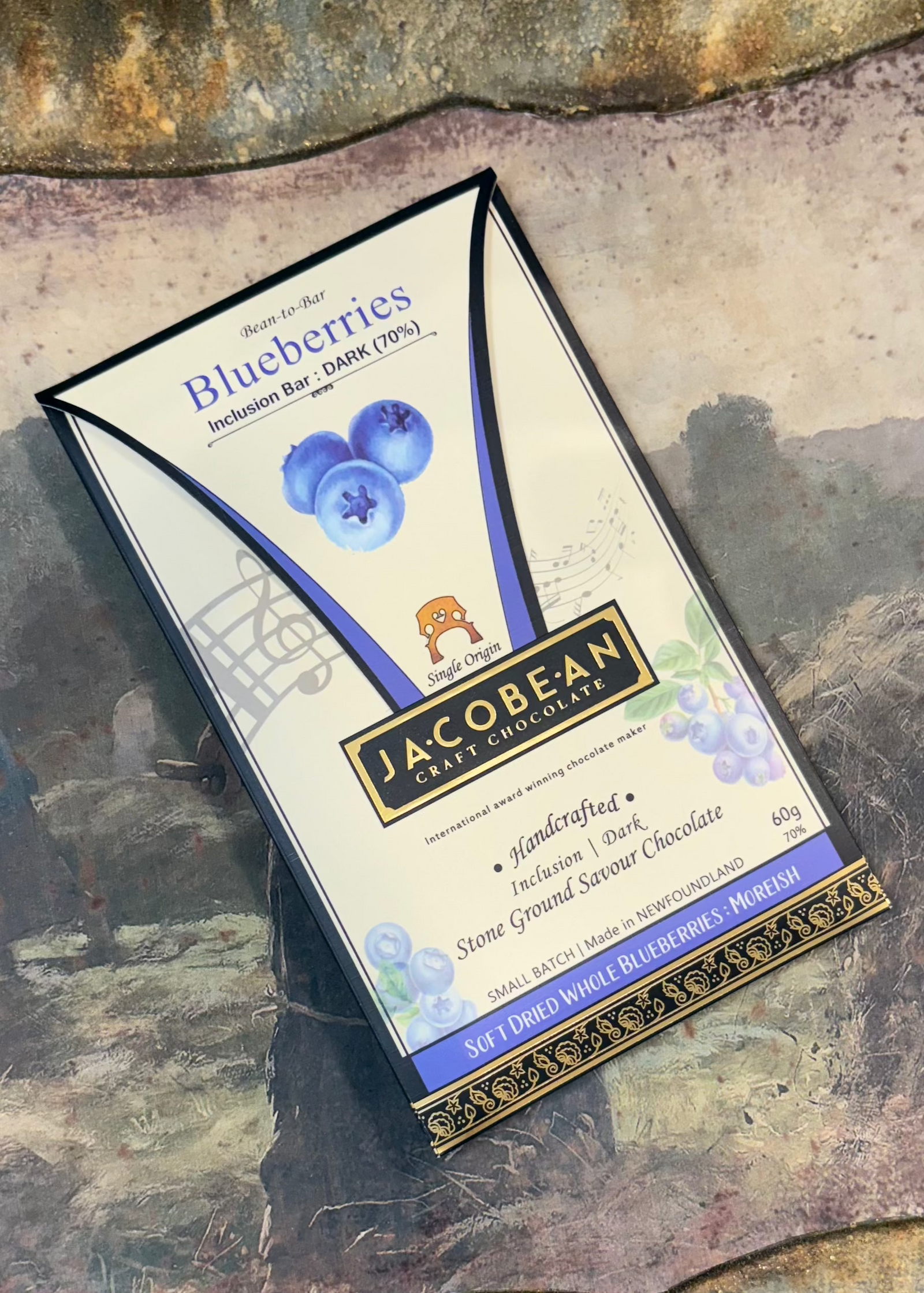 Blueberry Inclusion Dark Chocolate Bar