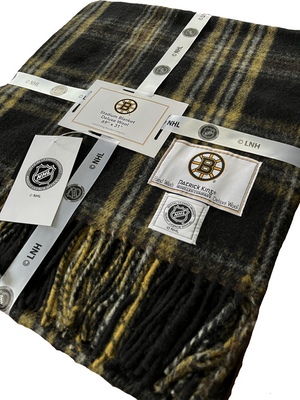 Boston Bruins NHL Tartan Blanket