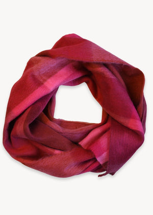 Ultra Soft Alpaca Scarf - Sangria Plaid