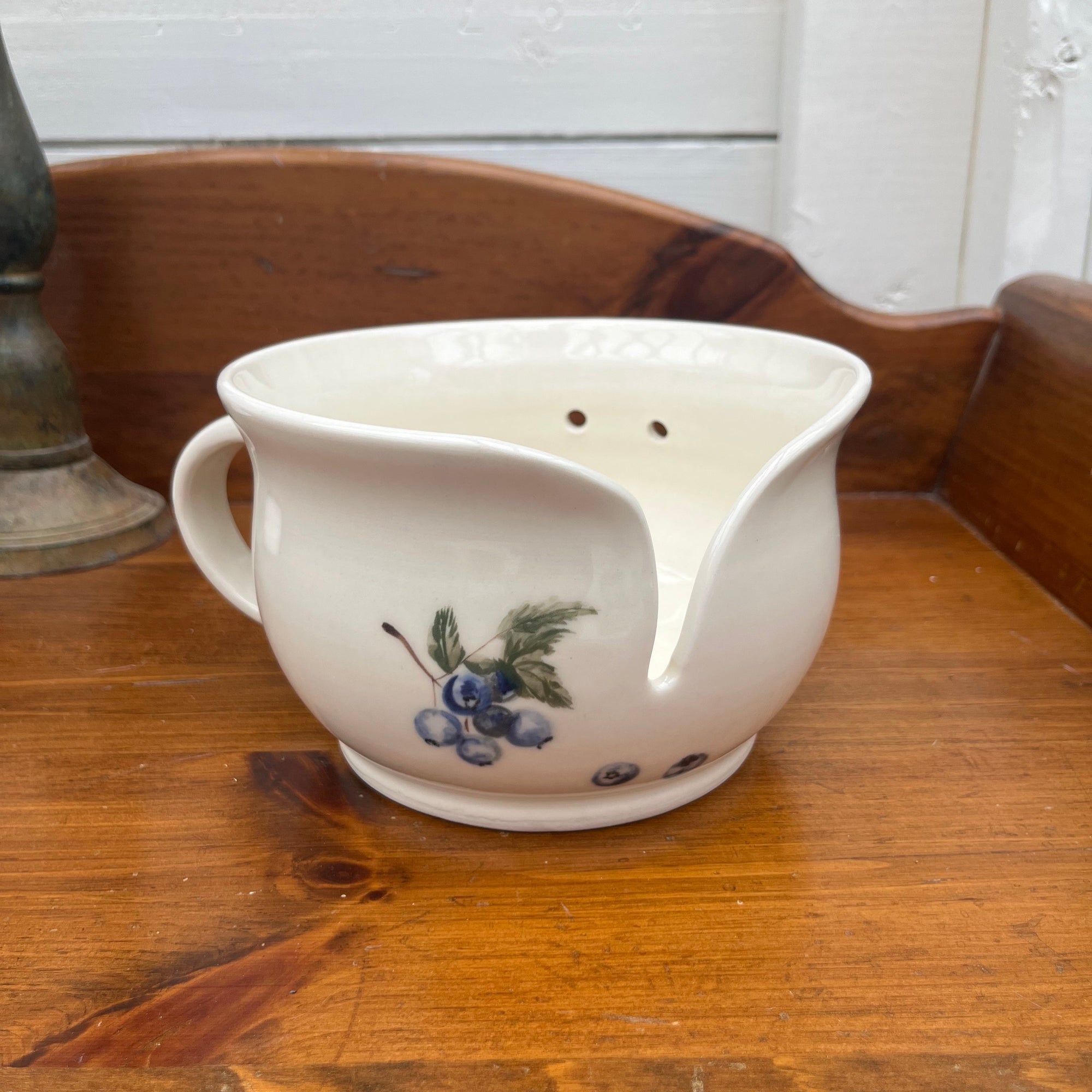 Porcelain Blueberry Yarn Bowl