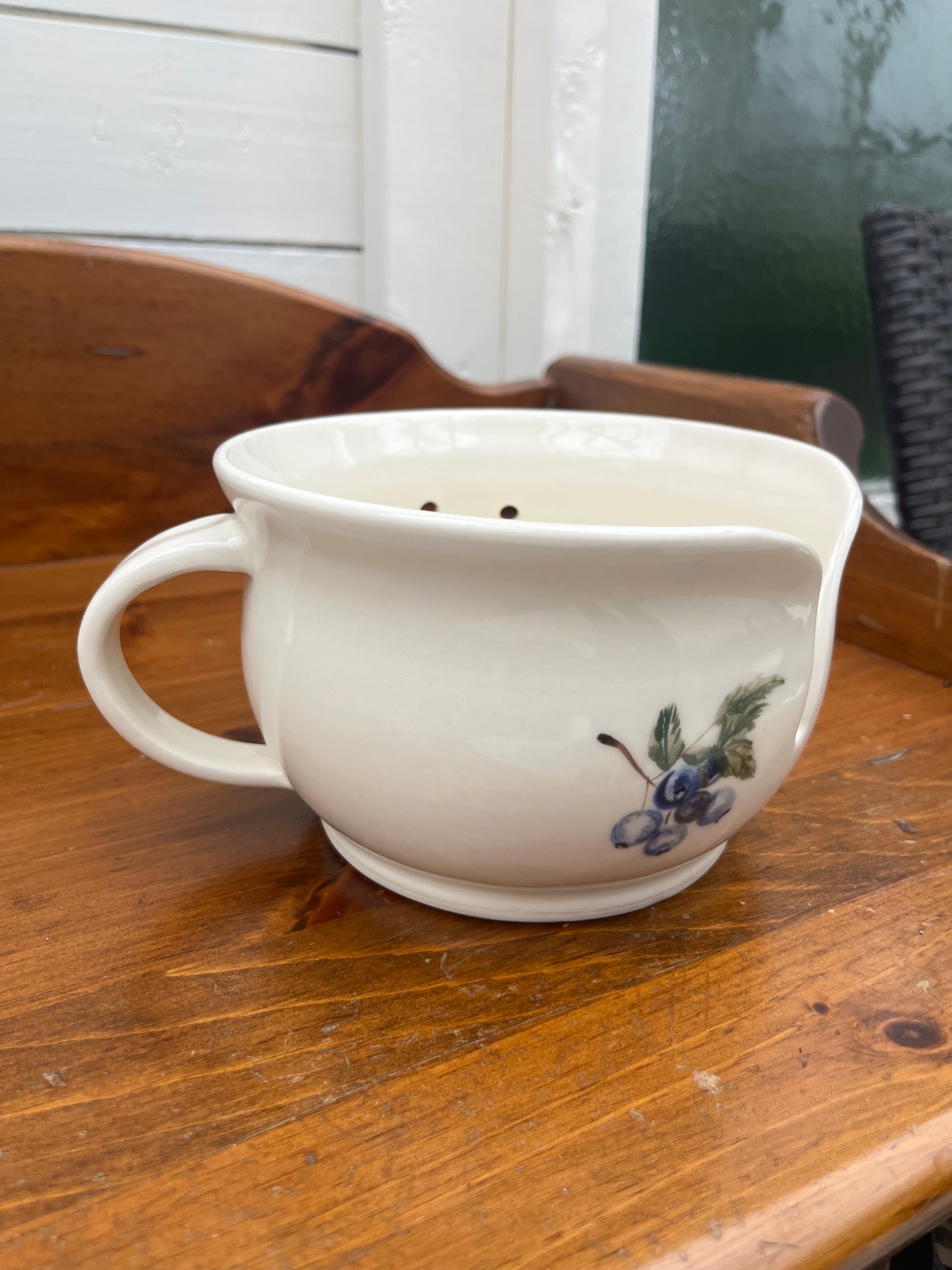 Porcelain Blueberry Yarn Bowl