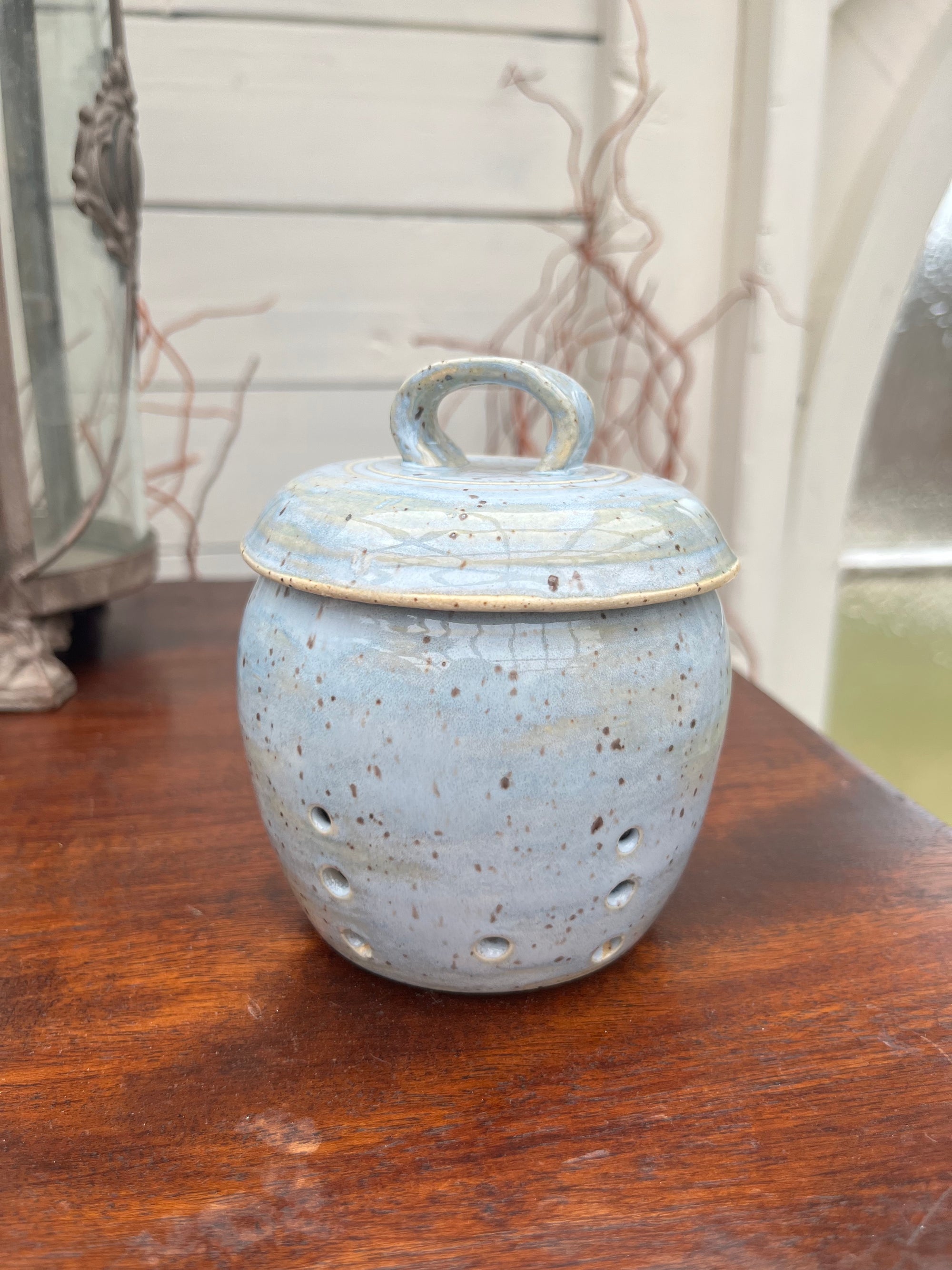 Sky Blue Garlic Keeper