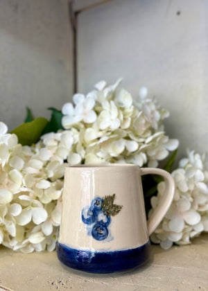 'Beautiful-in-Blue' Newfoundland Blueberry Pottery Mug