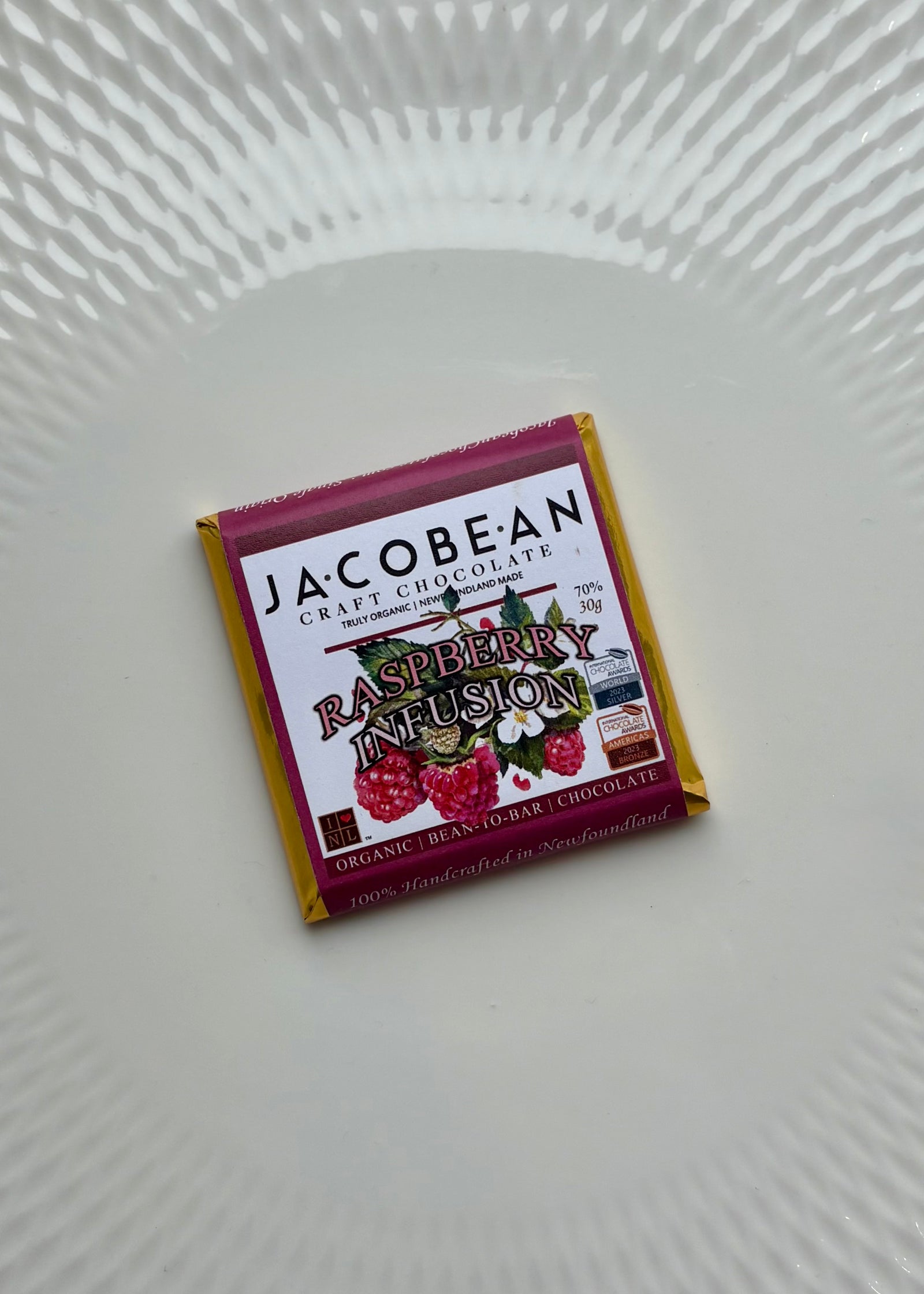 Raspberry Infusion Dark Chocolate Bar  - 30g