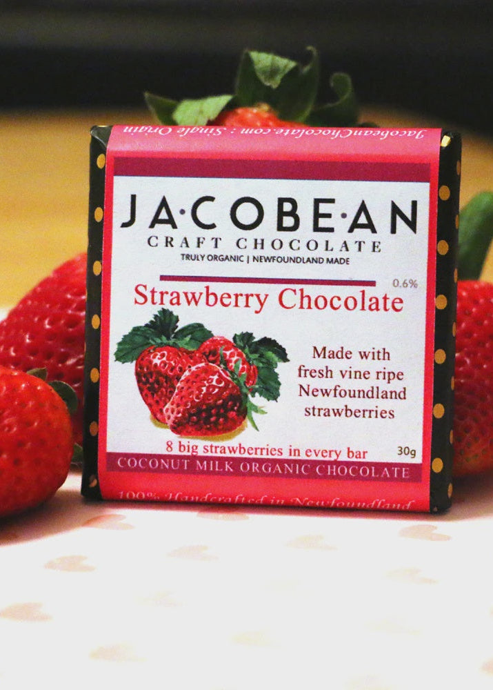 Strawberry White Chocolate Bar - 30g