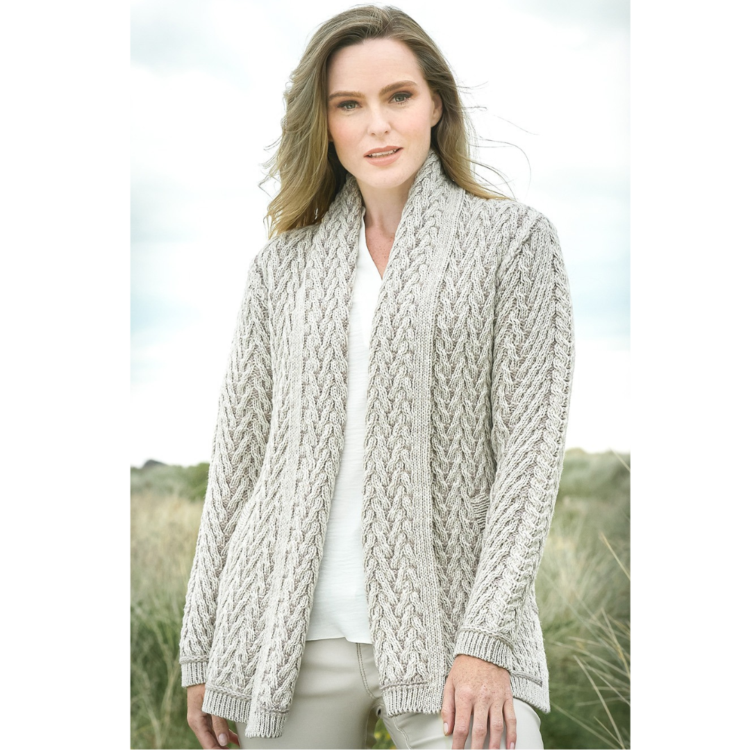 Killala Herringbone Shawl Cardigan