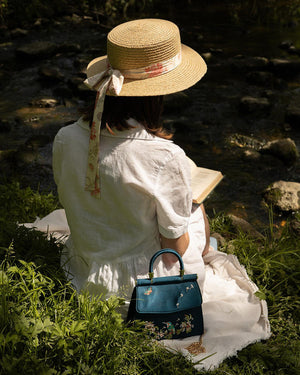 Morning Song Kingfisher Mini Teal Tote