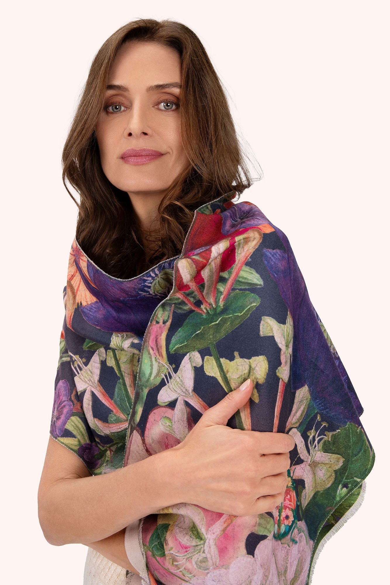 Lux Scarf - Posy in Midnight