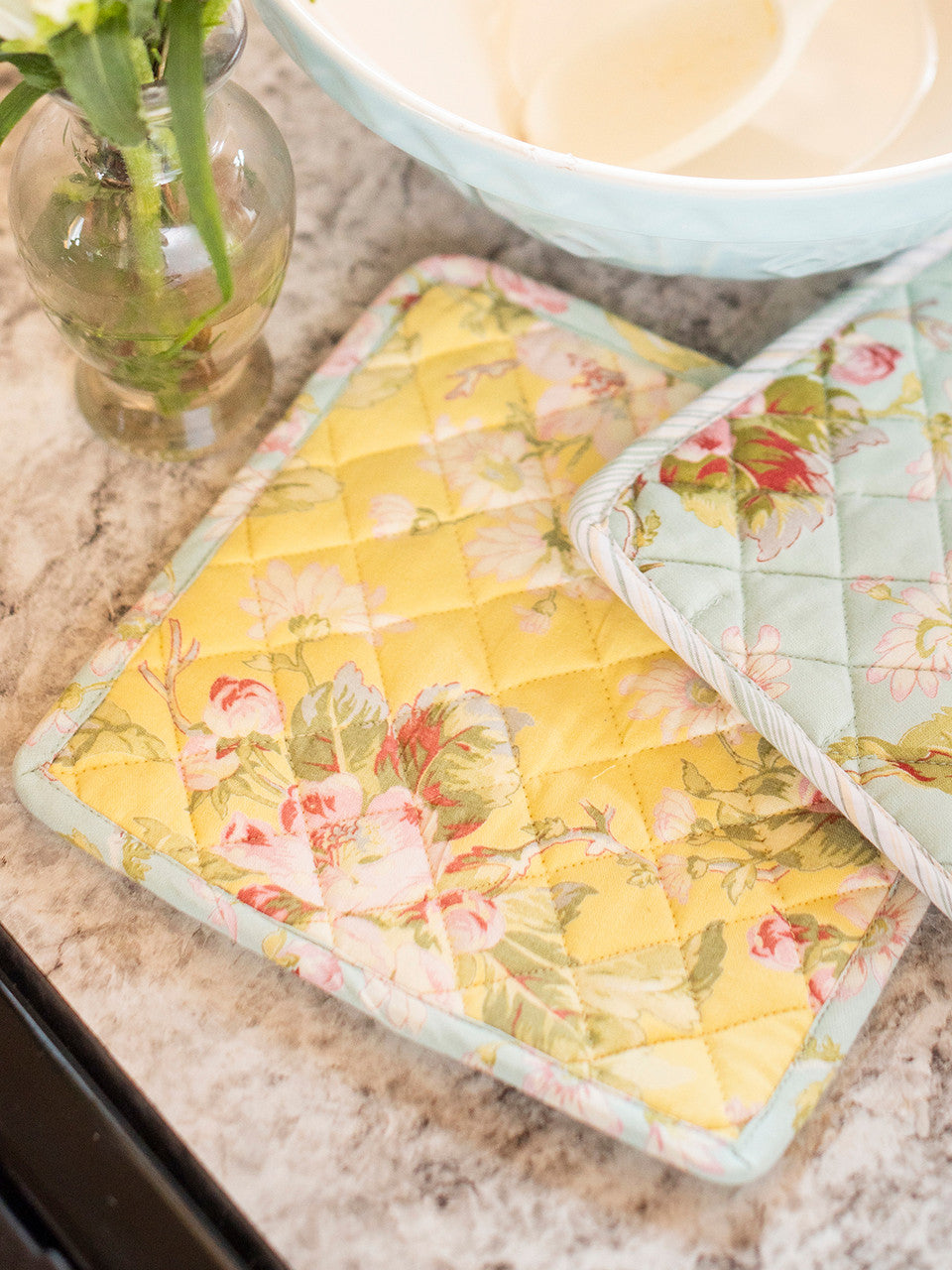 April Cornell Apple Blossom Potholders