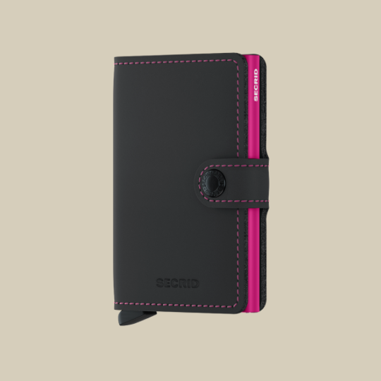 Secrid Miniwallet - Black & Fuchsia