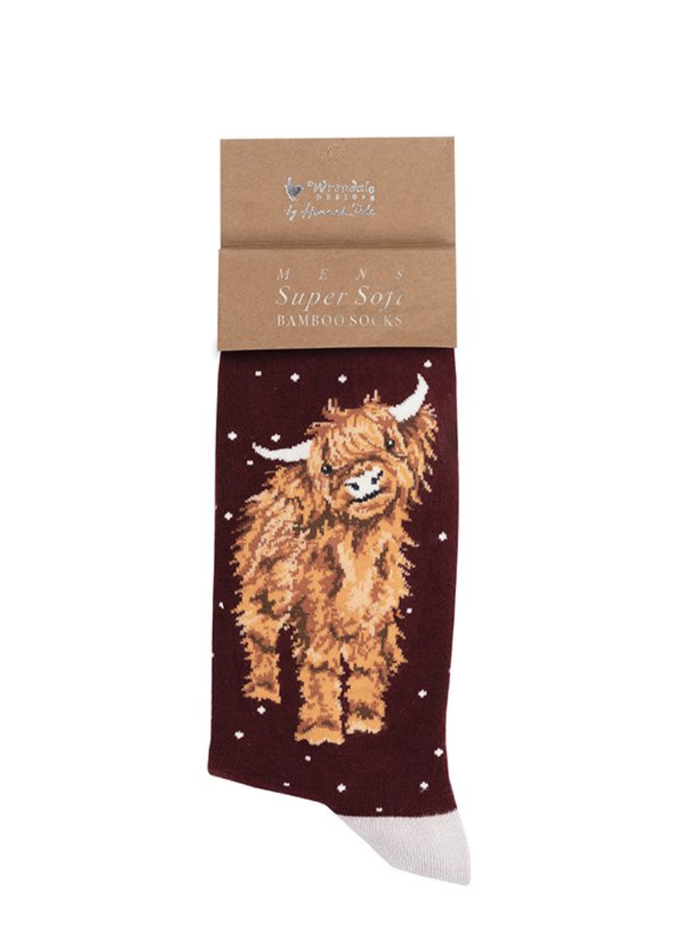 "A Highland Christmas" - Highland Cow Wrendale Men's Sock