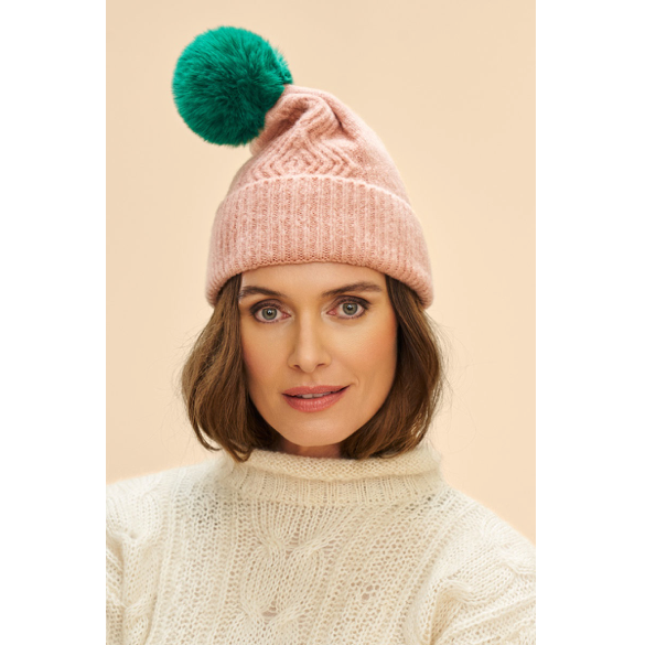 Ingrid Bobble Hat - Petal