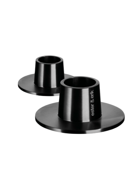 Matte Black Taper Candle Holders