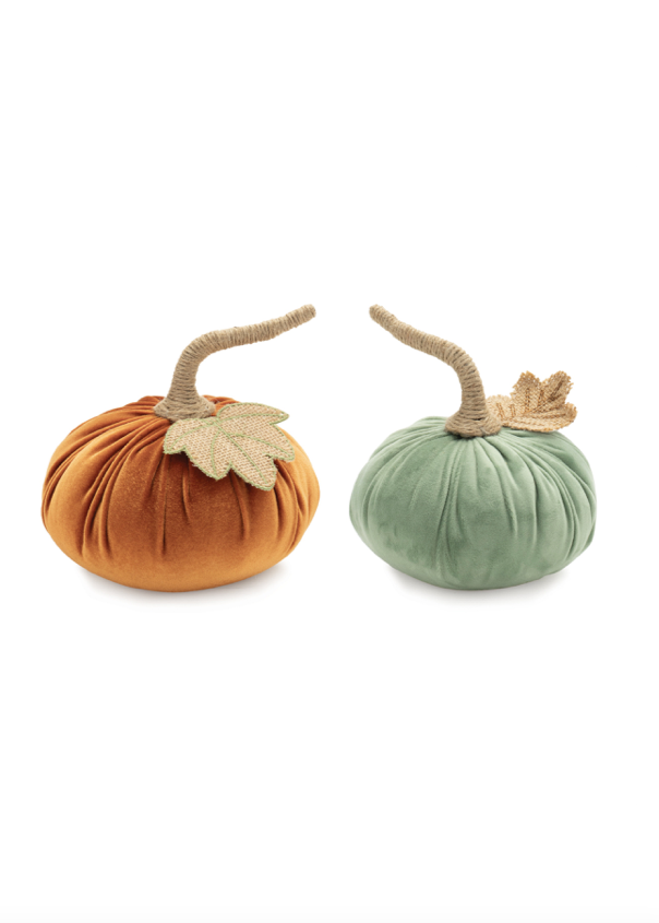 Burlap and Velvet Pumpkins