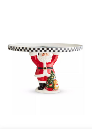 Santa's Treats Pedestal Serving Tray