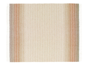 British Lambswool Blanket - Diamond Ombre (Terracotta & Green)