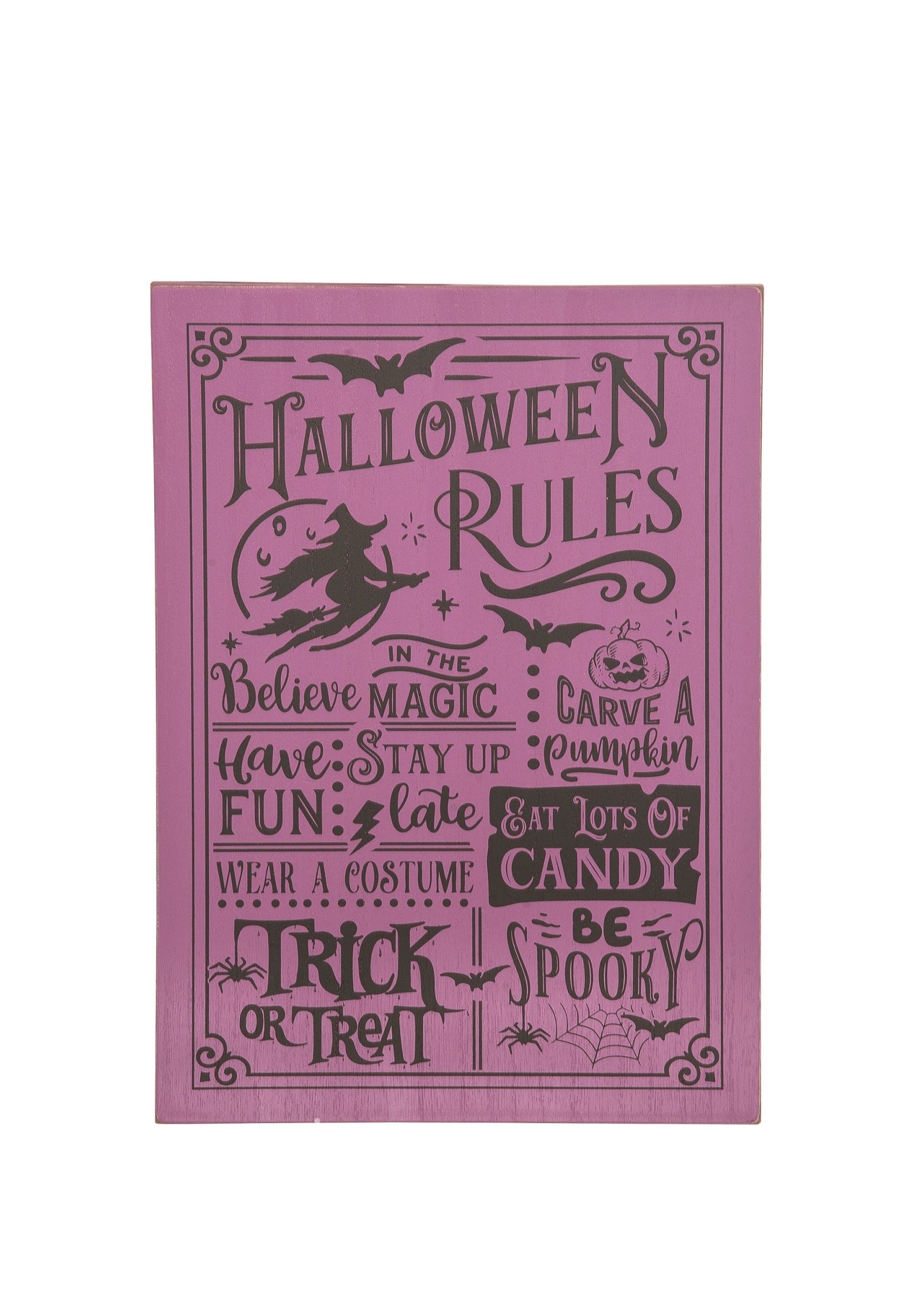 Halloween Rules Sign