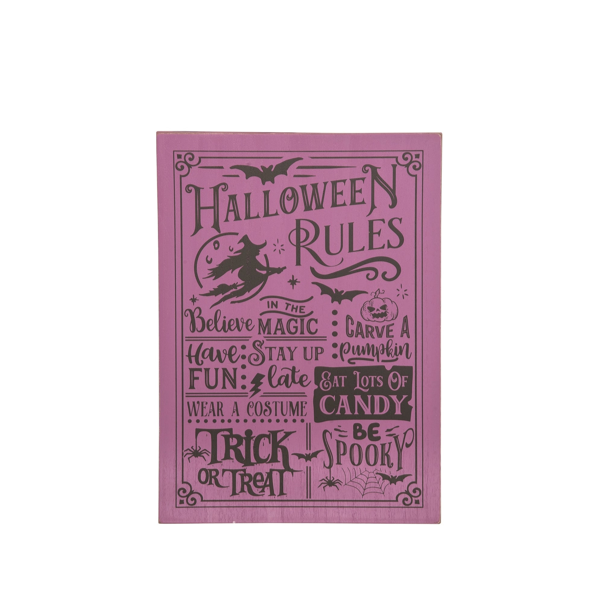 Halloween Rules Sign