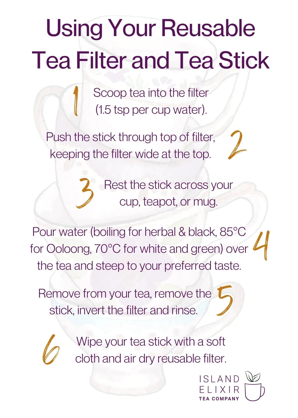 Eco Friendly Reusable Tea Filter & Steeping Stick