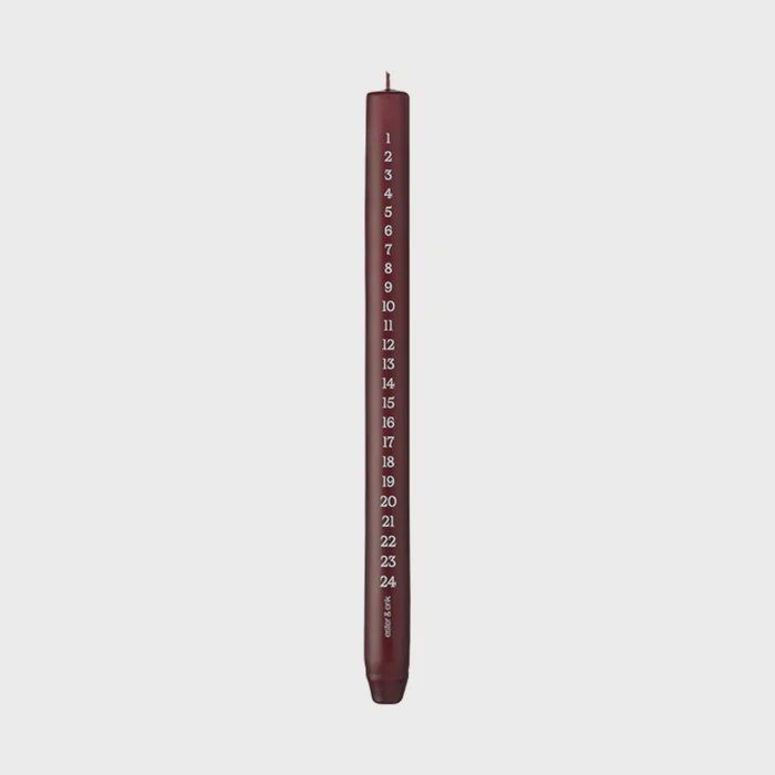 Wine - Holiday Countdown Taper Candle