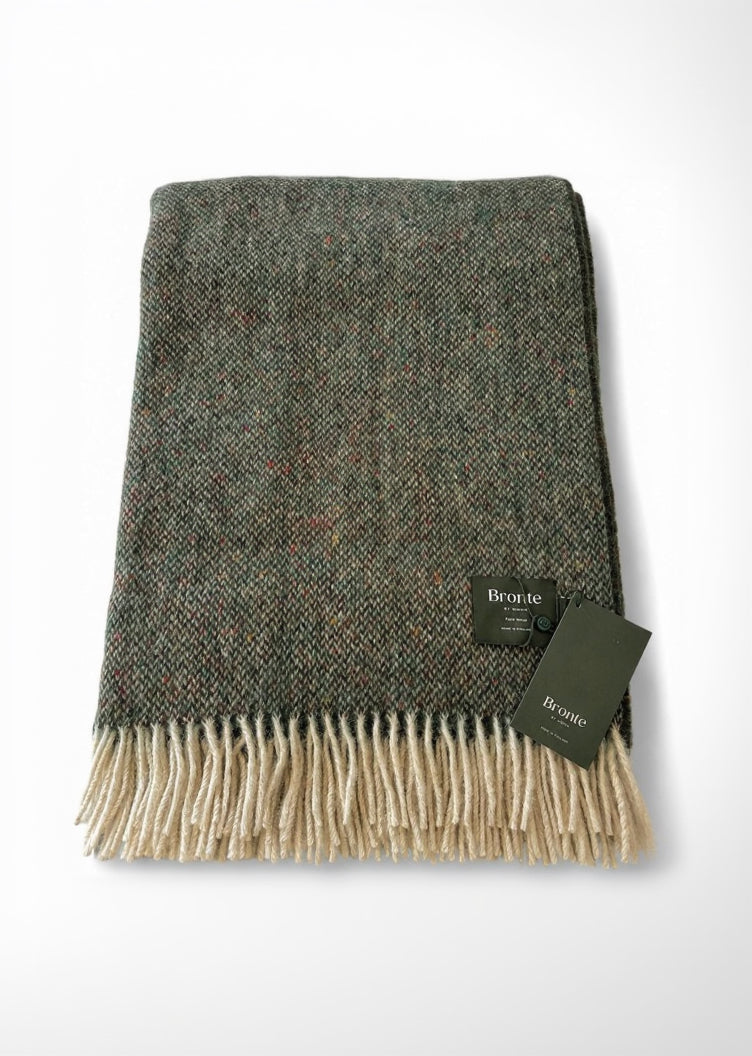 Pure Wool Blanket - Donegal (Bottle Green)