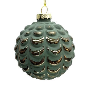 Matte Green and Gold Ornaments