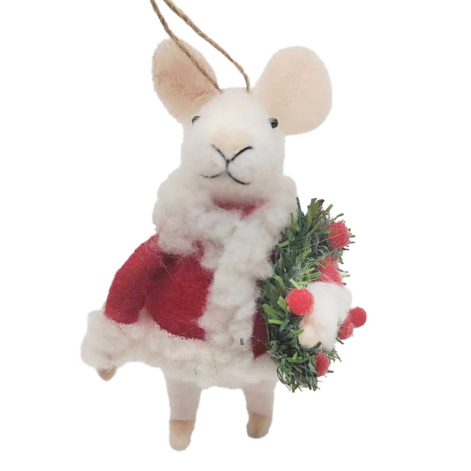 Santa Mouse with his Wreath