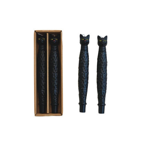 Black Cat Taper Candles