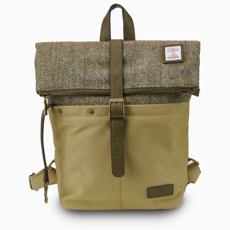 Canvas Backpack - Chestnut Herringbone