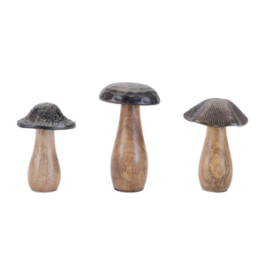 Wood and Metal Mushrooms