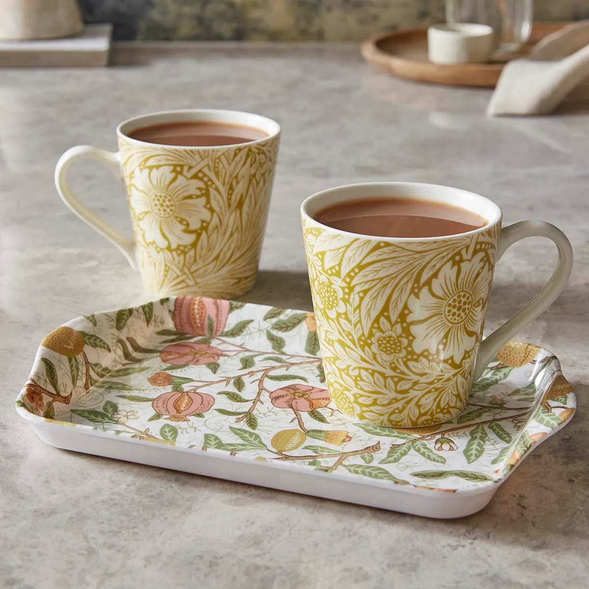 William Morris Marigold Mug and Tray Set