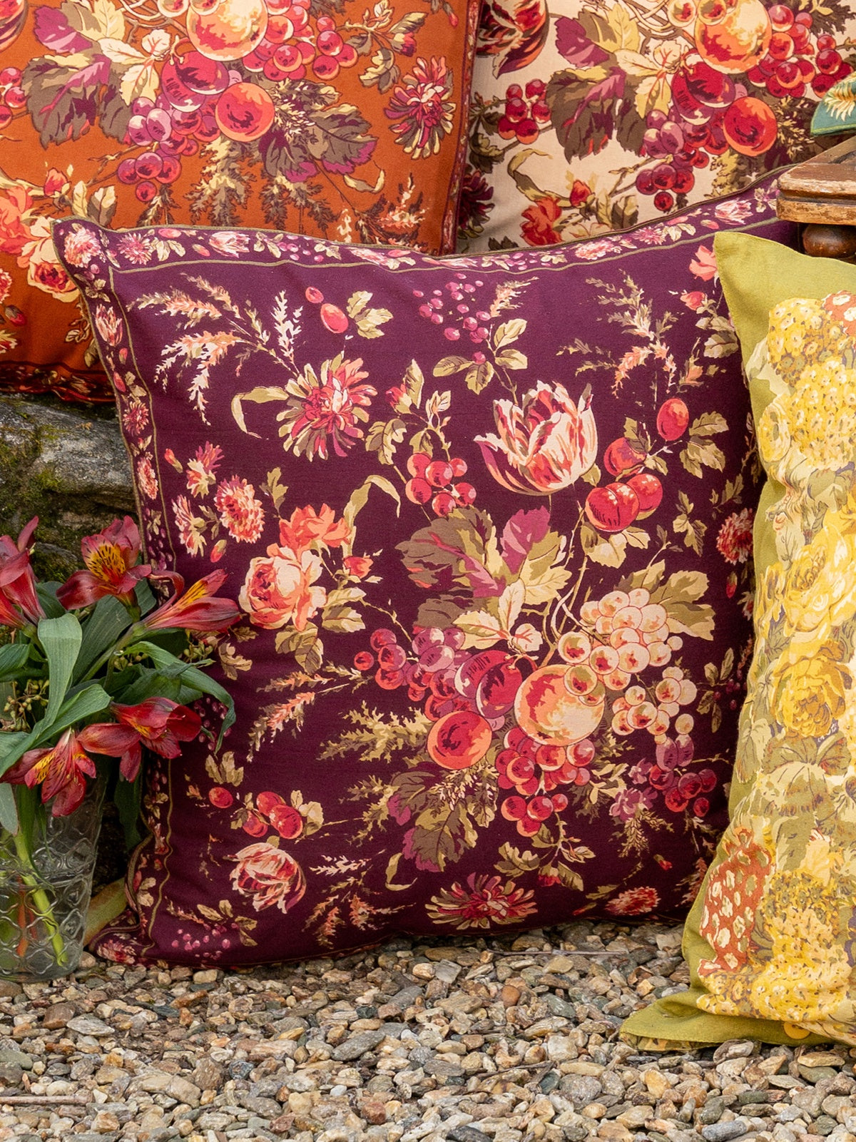 April Cornell Bountiful Harvest Cushion Cover - Wine