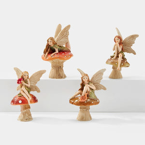 Mini Mushroom Fairy Figurines