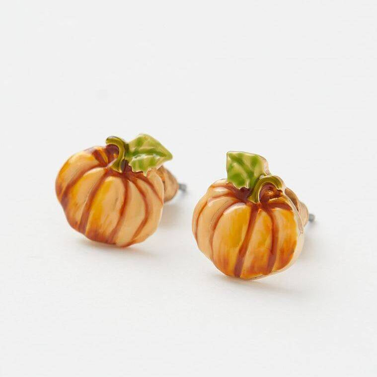 Enamel Pumpkin Studs