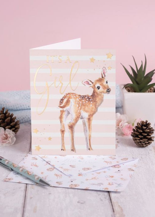 "Loved Deerly" Baby Shower Occasion Card - Little Wren Collection by Wrendale